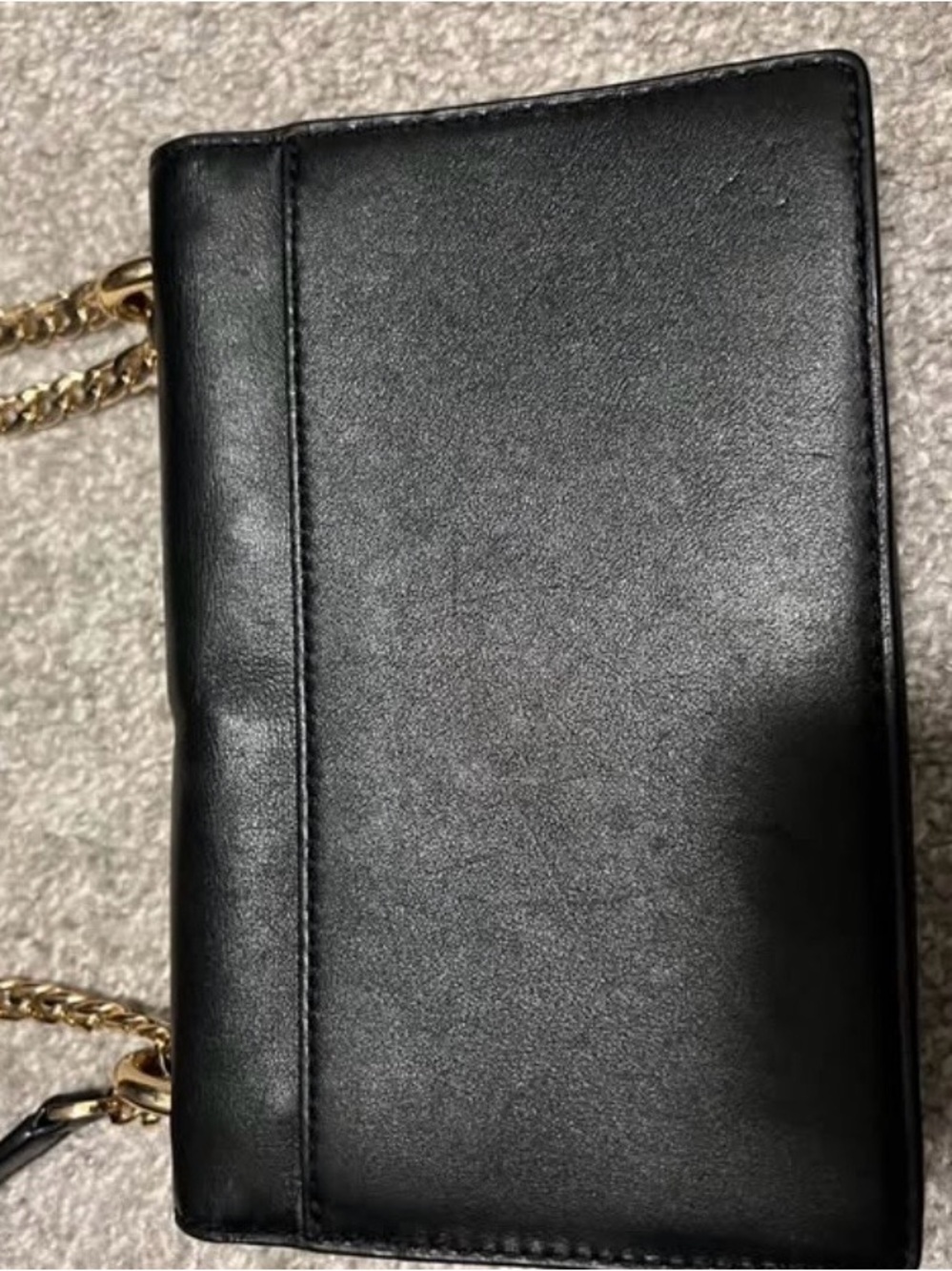 Marc Jacobs Black Leather Crossbody with Gold Chain and Logo - Picture 3 of 5
